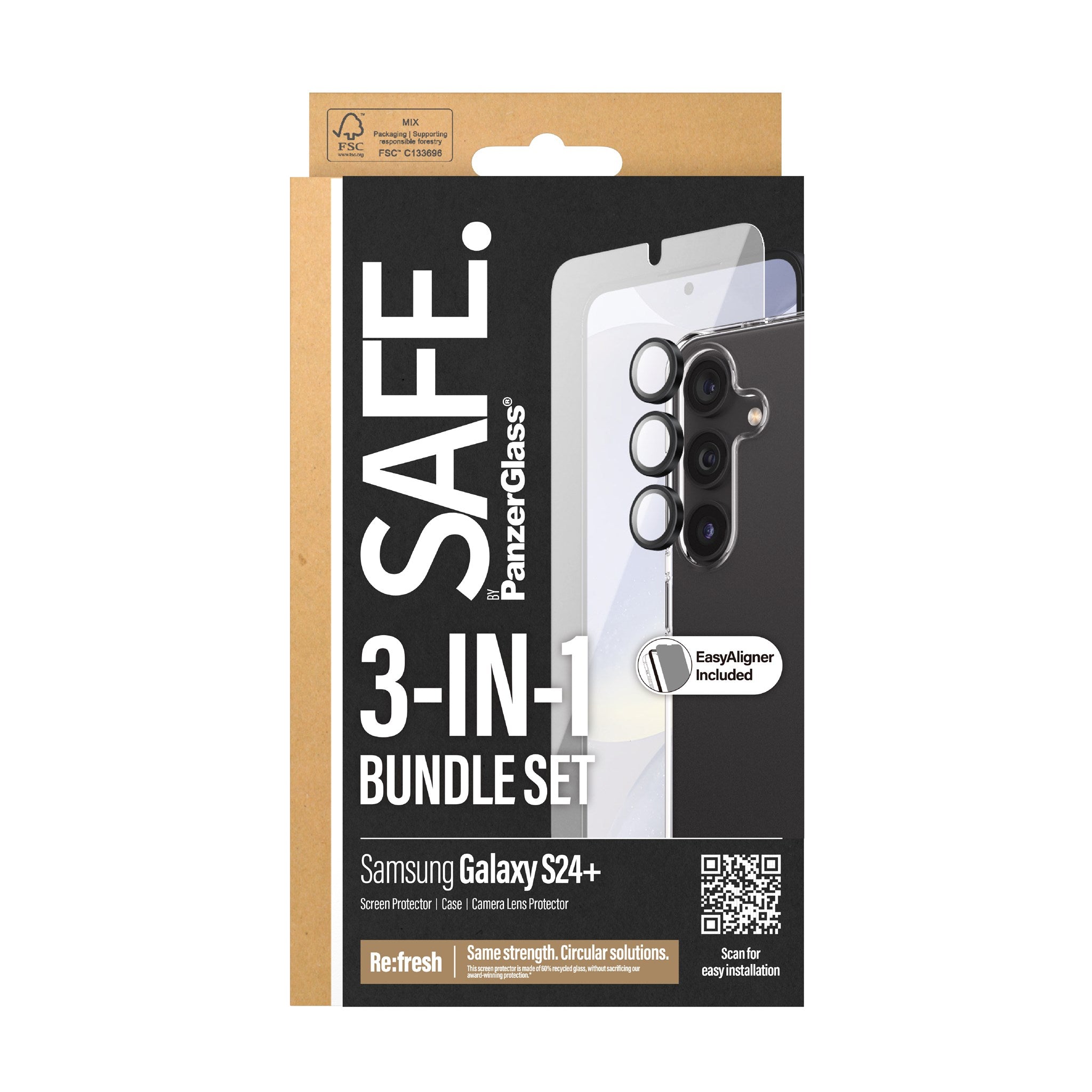 SAFE. by PanzerGlass® 3-i-1 Pakke Samsung Galaxy S24+